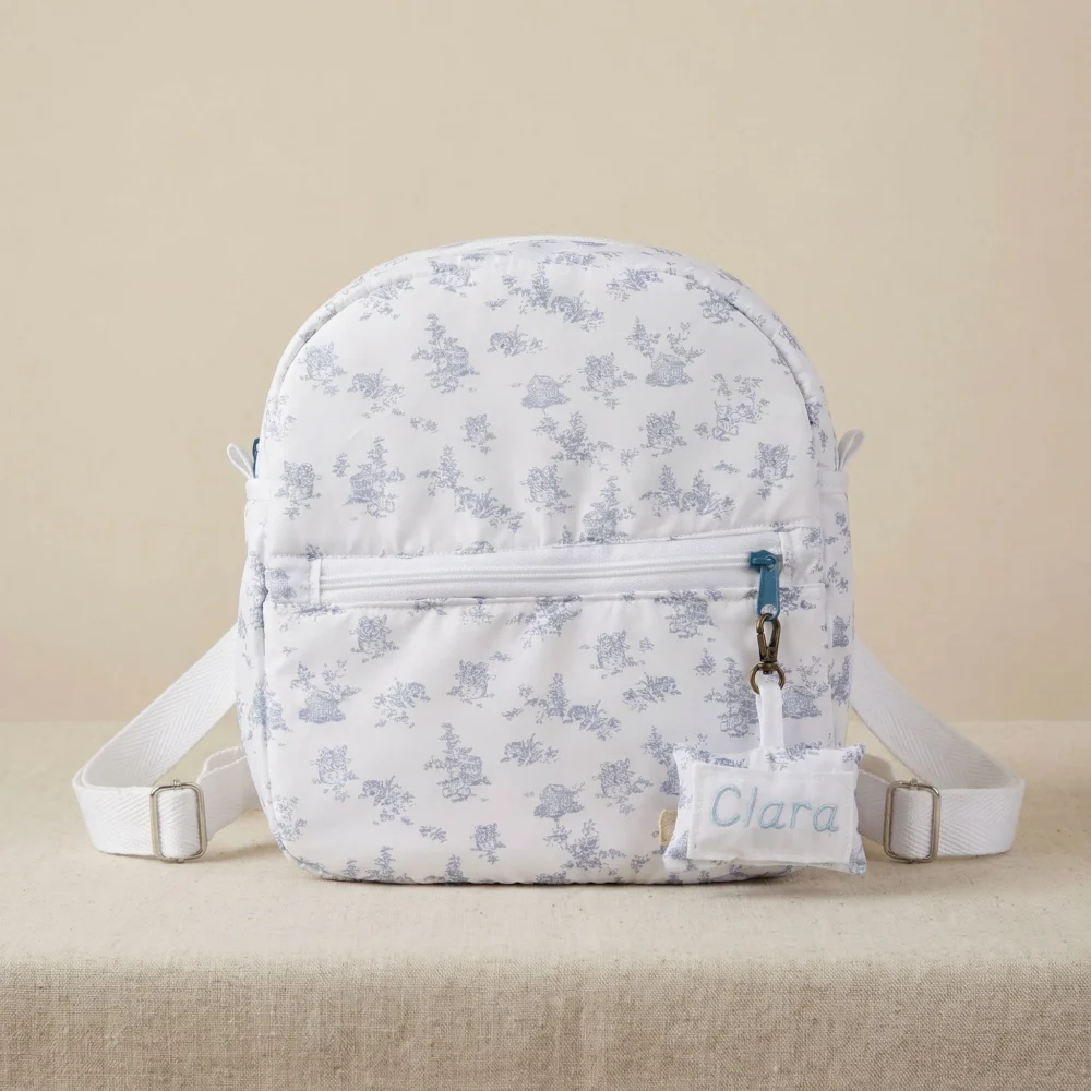Mochila guardería infantil impermeable Toile de Jouy | Petit Miu
