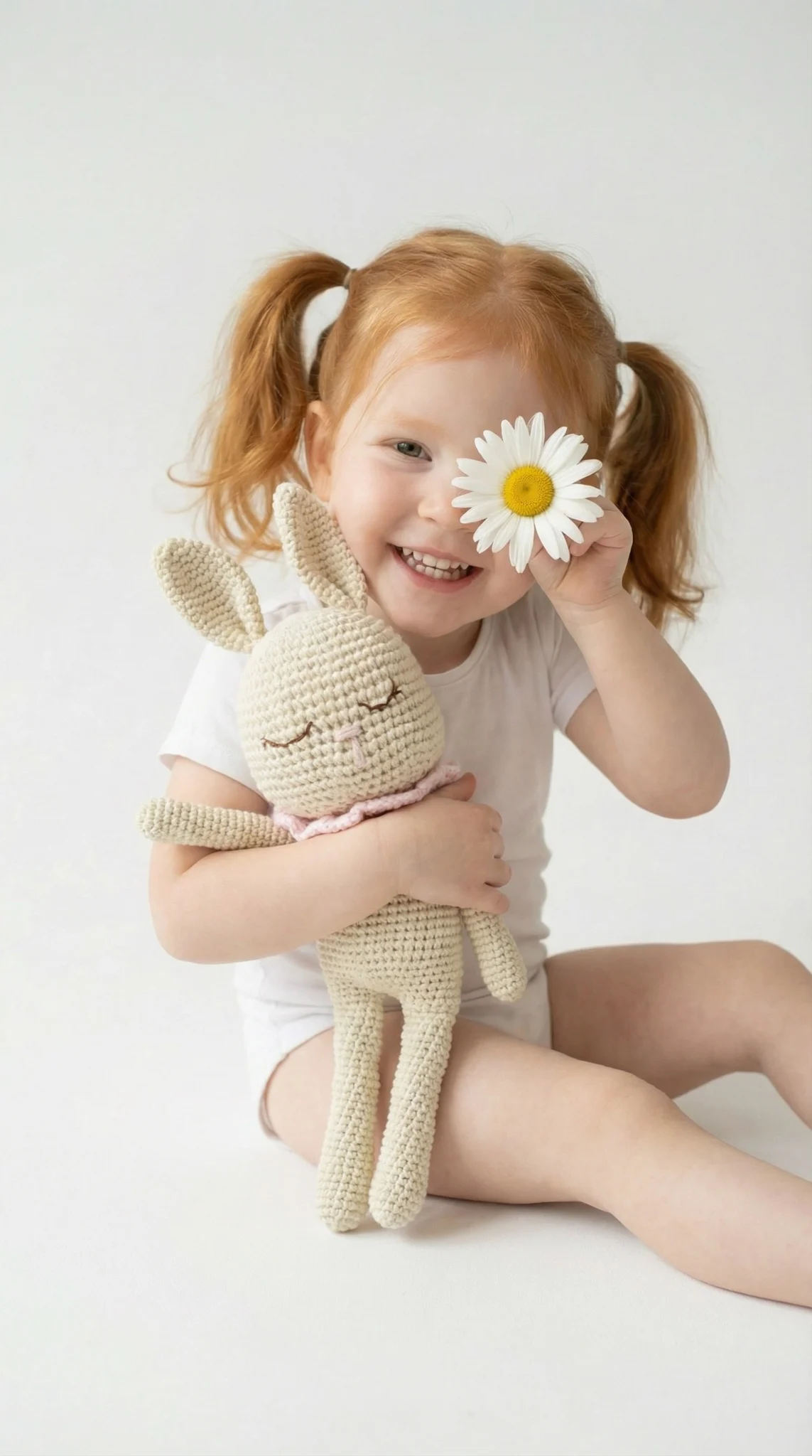 Niña abrazando conejo amigurumi artesanal – Petit Miu Niña abrazando conejo amigurumi artesanal – Petit Miu